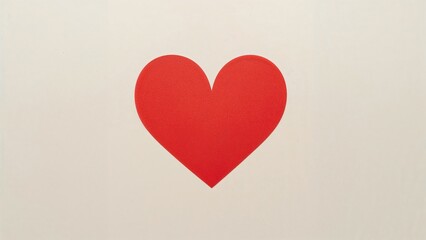Center of red paper features a heart-shaped cutout.