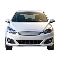 Naklejka premium car front view isolated on transparent white background, clipping path