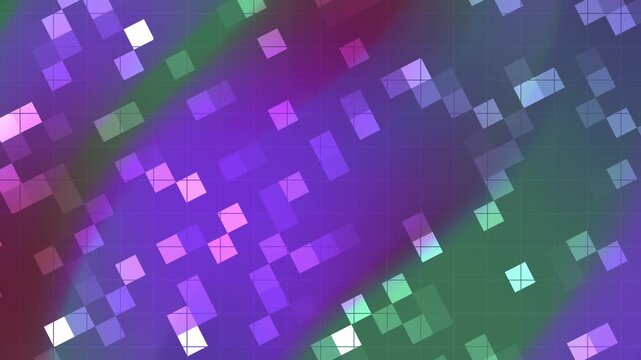 Abstracts Blink Square Abstract pixelated background animation with flashing geometric squares and vibrant color gradient effects