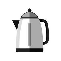 Sleek Electric Kettle Illustration for Kitchen Appliances and Modern Home Essentials on white background