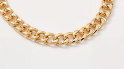 Obraz premium 2D illustration of a gold chain against a white background