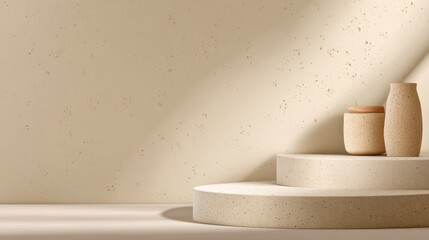 Minimal Light Beige Background for Elegant Product Display