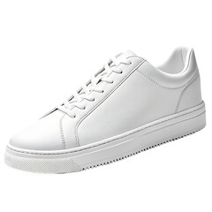 White Leather Sneaker Side View white sneaker leather shoe