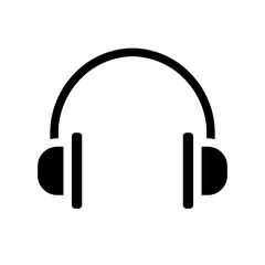 headphones glyph icon