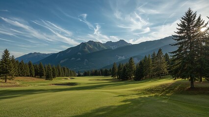 Mountain Backdrop Golf Course The
