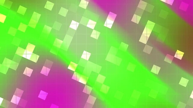 Abstracts Blink Square Dynamic background animation featuring vibrant green and purple squares with subtle grid lines and light effects.