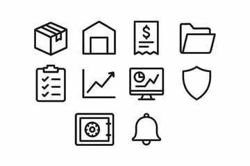 Business & Logistics Essentials set vector vector set icon