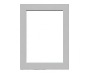 Gray picture frame, blank interior