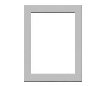 Gray picture frame, blank interior