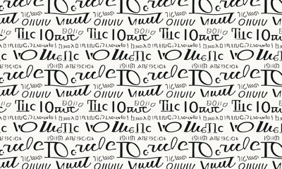 Calligraphy Letter A Seamless Pattern, Handwritten Cursive Alphabet Typographic Texture
