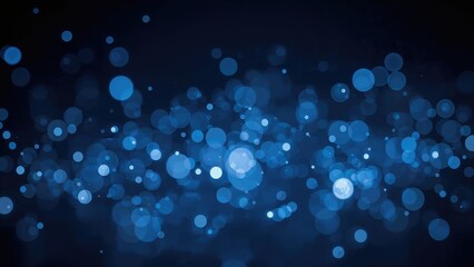 Abstract black background with colorful bokeh lights and circular patterns