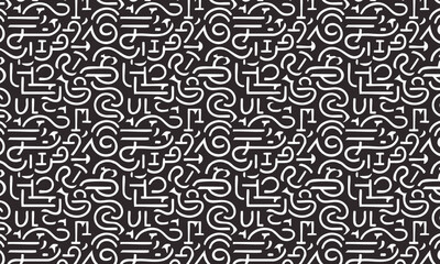 Abstract Maze Labyrinth Seamless Pattern