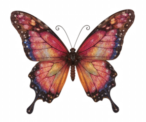 High-Resolution Stock Photo of a Fantasy Butterfly with Vivid Colors and Intricate Details in Lucid Realism Style
