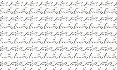 Calligraphy Letter A Seamless Pattern, Handwritten Cursive Alphabet Typographic Texture