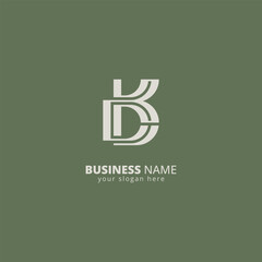 Modern Letter DK, KD Logo Design with Modern Minimal Style.
