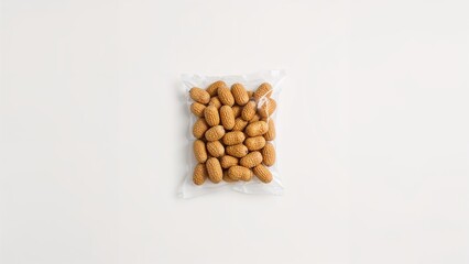 Close-up of peanuts snack against white backdrop