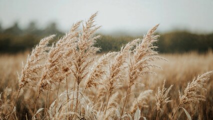 Collection of beautiful dried plant textures showcasing nature's summer and autumn landscapes