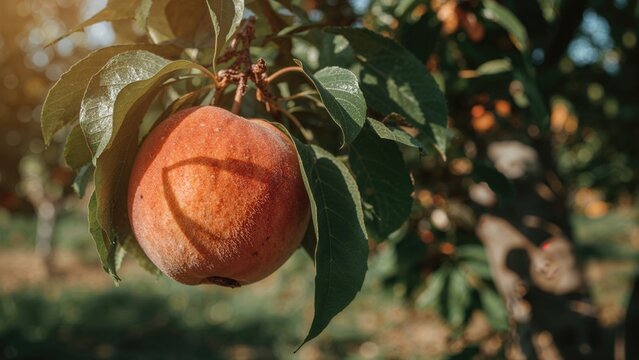 Tree-grown peach fruit