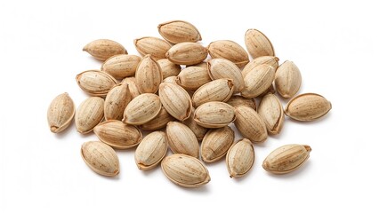 Obraz premium Single Sunflower Seed on a White Background