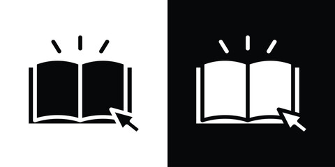 Guide icon silhouette collection in black and white flat solid versions for graphic designs