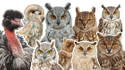 Group of feral wildlife