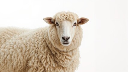 Sheep on a clean white backdrop