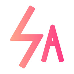 auto flash gradient icon