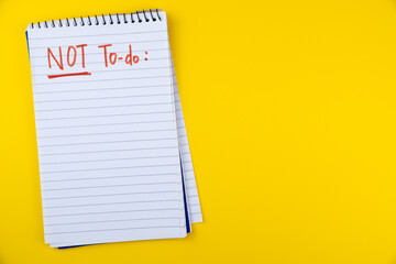 Blank notepad with handwritten 