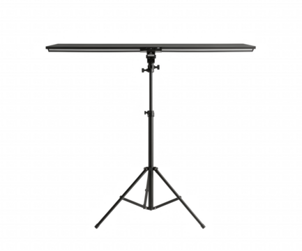 Sleek Metal Panel Elevated by a Modern Tripod Stand, A High-Resolution Stock Photo Showcasing Minimalist Design