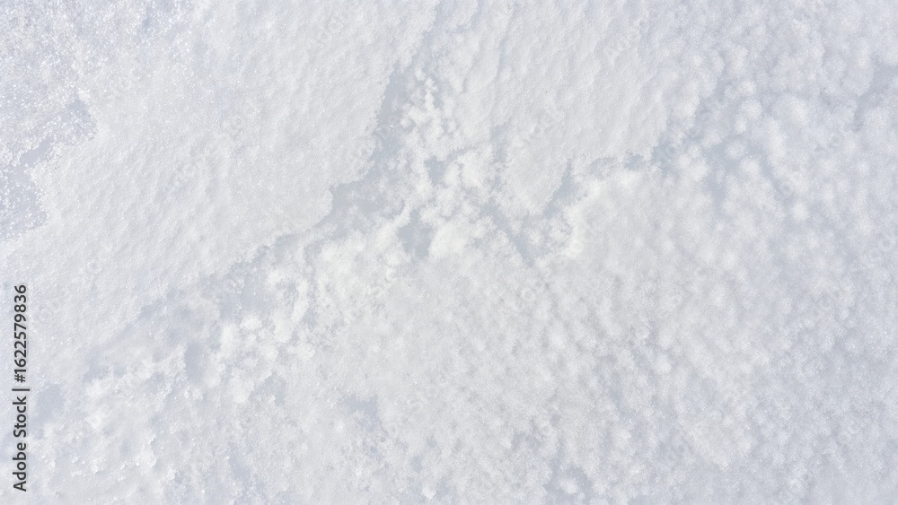 Poster close-up of pristine snowy terrain showcasing winter patterns