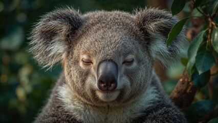 Fototapeta premium Sleeping Marsupial in an Animal Park