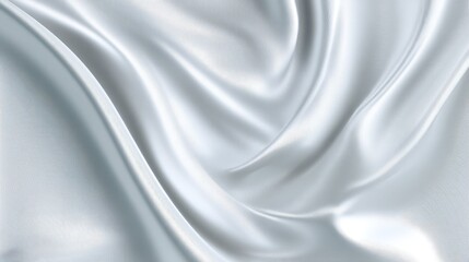 Obraz premium Shimmering White Silk Fabric with Soft Shadows and Elegant Texture