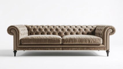 Luxury modern fabric sofa set against a plain white backdrop