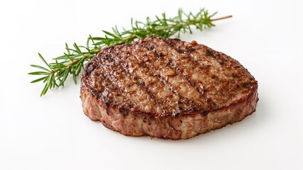 Grilled skirt steak seasoned with rosemary