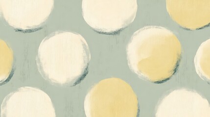 Pastel Circles Pattern On Light Gray Background