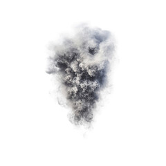 Fluffy, dark gray cloud-like confection