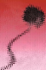 Abstraktes dynamisches futuristisches digitales Kunstwerk ohne Mithilfe von "KI " am PC selbst erstellt