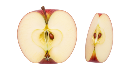 Isolated Apple Cut in Half