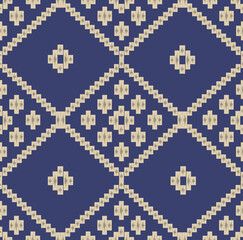 Obraz premium seamless knitted pattern