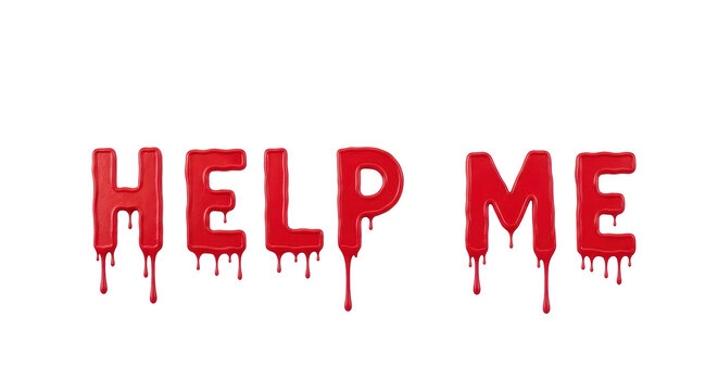 Isolated Text Help Me with Dripping Blood
