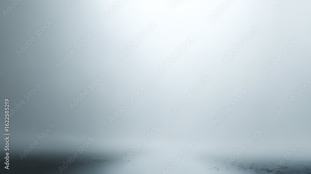 Poster soft white fog with light gradients in a serene background scene