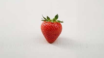 Sliced strawberries displayed on a rustic wooden backdrop