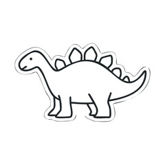 Naklejka premium Cute cartoon dinosaur character for childrens educational materials