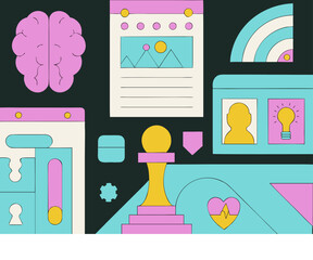 set of infographic elements vector illustration