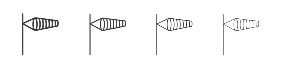 Windsock icon vector collection, illustration logo template in trendy thin line editable strokes style.