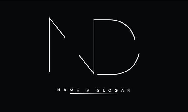ND, DN Abstract Letters Logo Monogram
