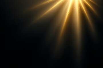 Obraz premium Golden Rays Illuminate Shadow Darkness, Creating Radiant Beam Effects in Abstract Lighting