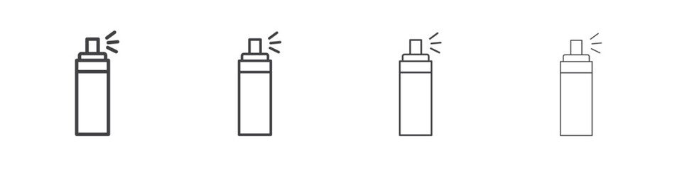 Spray can icon vector collection, illustration logo template in trendy thin line editable strokes style.