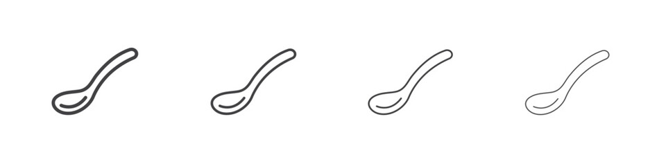 Spoon icon vector collection, illustration logo template in trendy thin line editable strokes style.