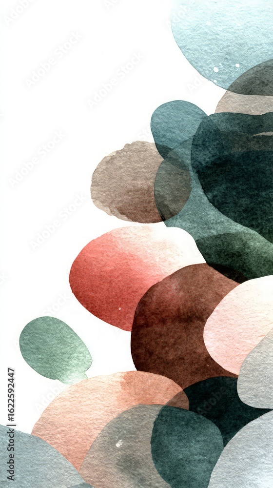 Poster abstract circles in multicolored gradient